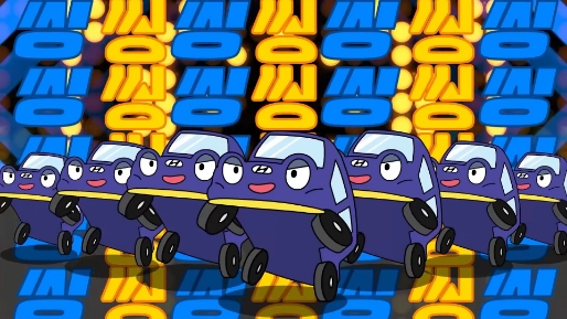 최신 트렌드를 반영한 돌아온 씽씽이의 연출 화면 구성