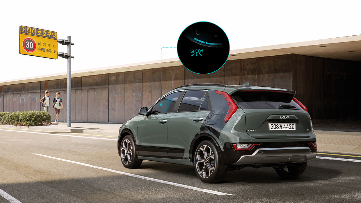 신형 니로가 그린존 드라이브 모드 2세대를 활용하는 모습