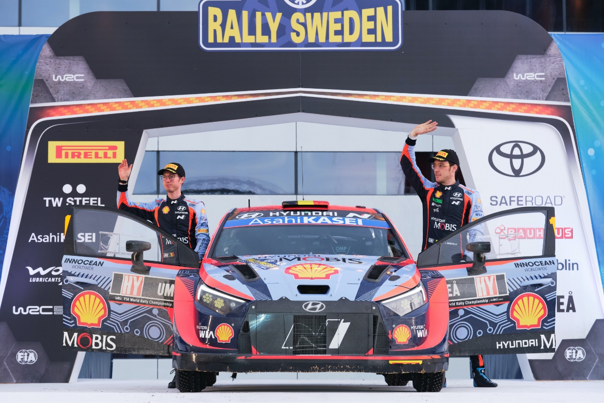 Hyundai World Rally Team driver Thierry Neuville placed 2nd in Rally Sweden