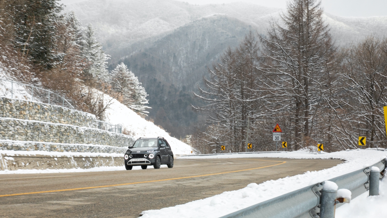캐스퍼 주행 앞모습