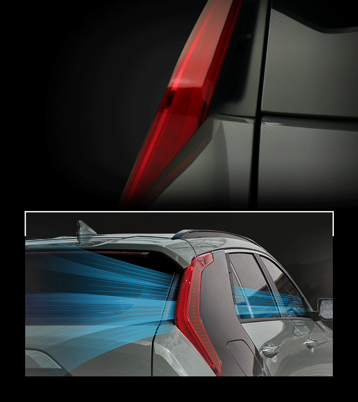 니로 C필러의 에어홀 모습