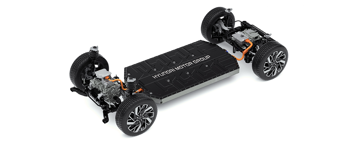 현대차그룹의 E-GMP을 보여주는 그래픽