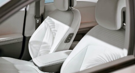 Interior of a Hyundai IONIQ 5 EV with recycled materials