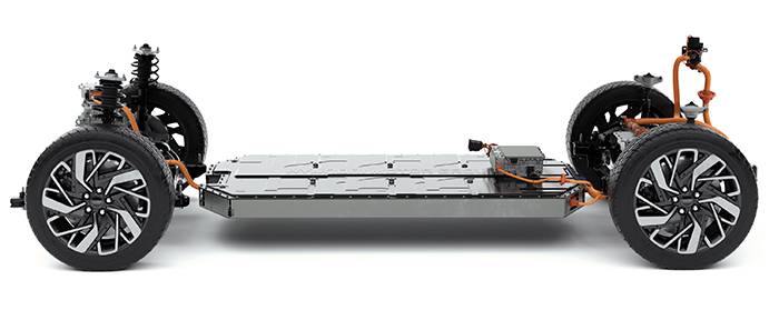 현대차그룹의 전기차 전용 플랫폼 E-GMP의 모습