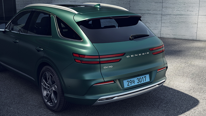 Back view of Genesis Electrified GV70