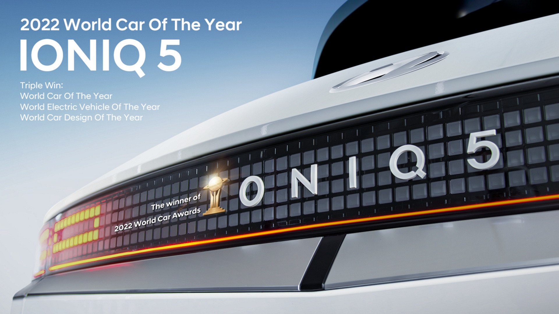 Hyundai IONIQ 5 Sweeps World Car of the Year, Electric Vehicle of the Year and Car Design of the Year