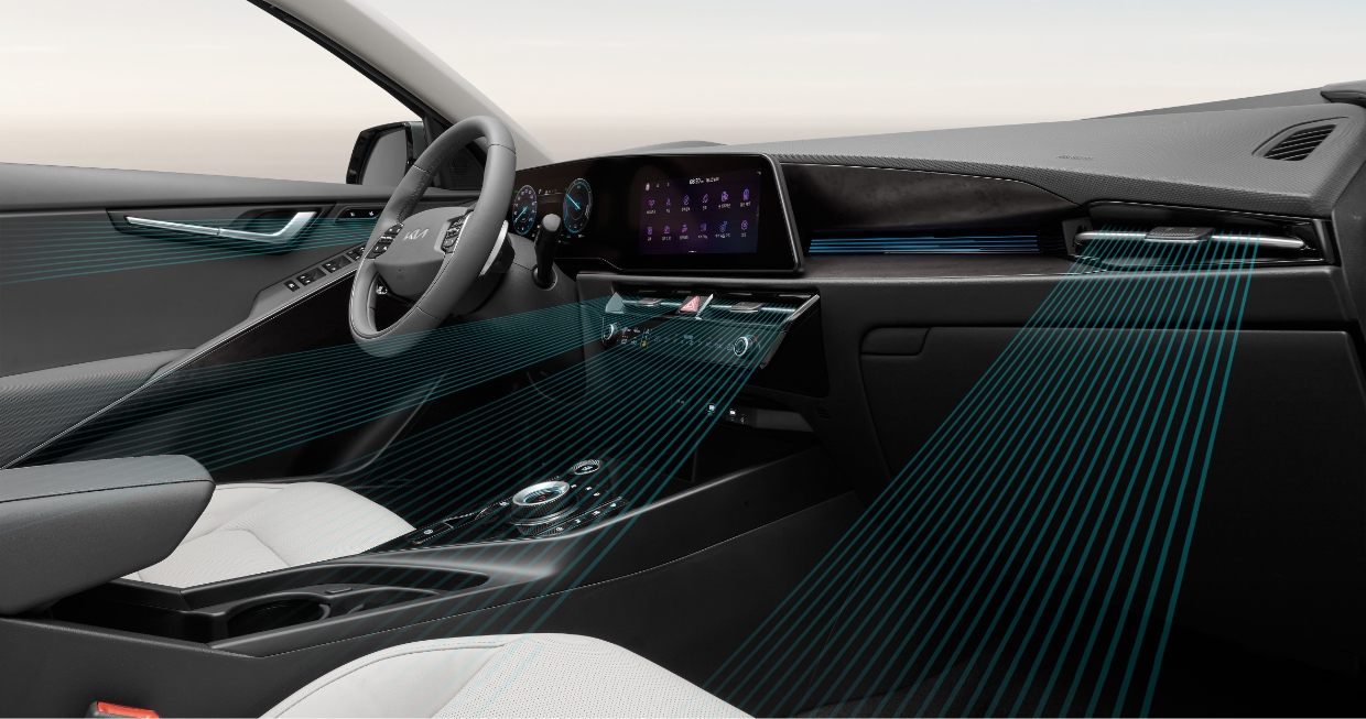 기아 니로의 공기청정 기능 작동 모습