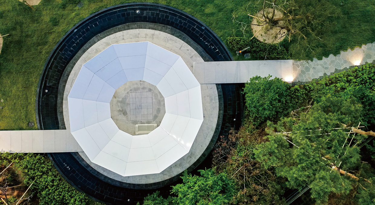 클라우드 워크 파빌리온을 내려다본 모습