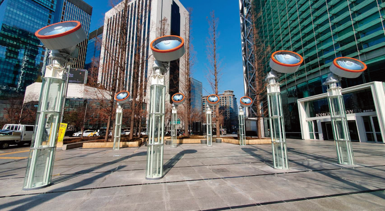 종각역 태양의정원 지상 집광부 모습