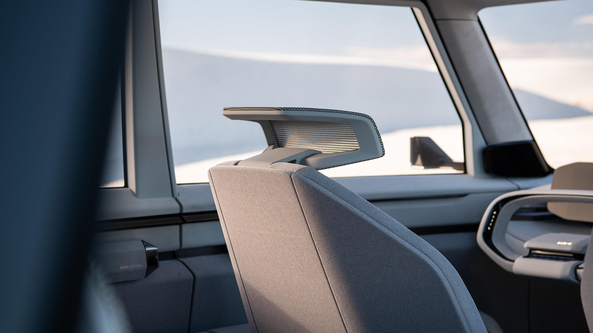 The seat cover of the EV9 concept car made of eco-friendly materials