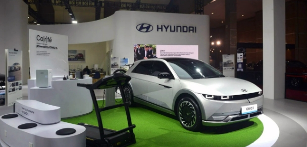 2022 IIMS 모터쇼 부스에 자리한 아이오닉 5의 모습