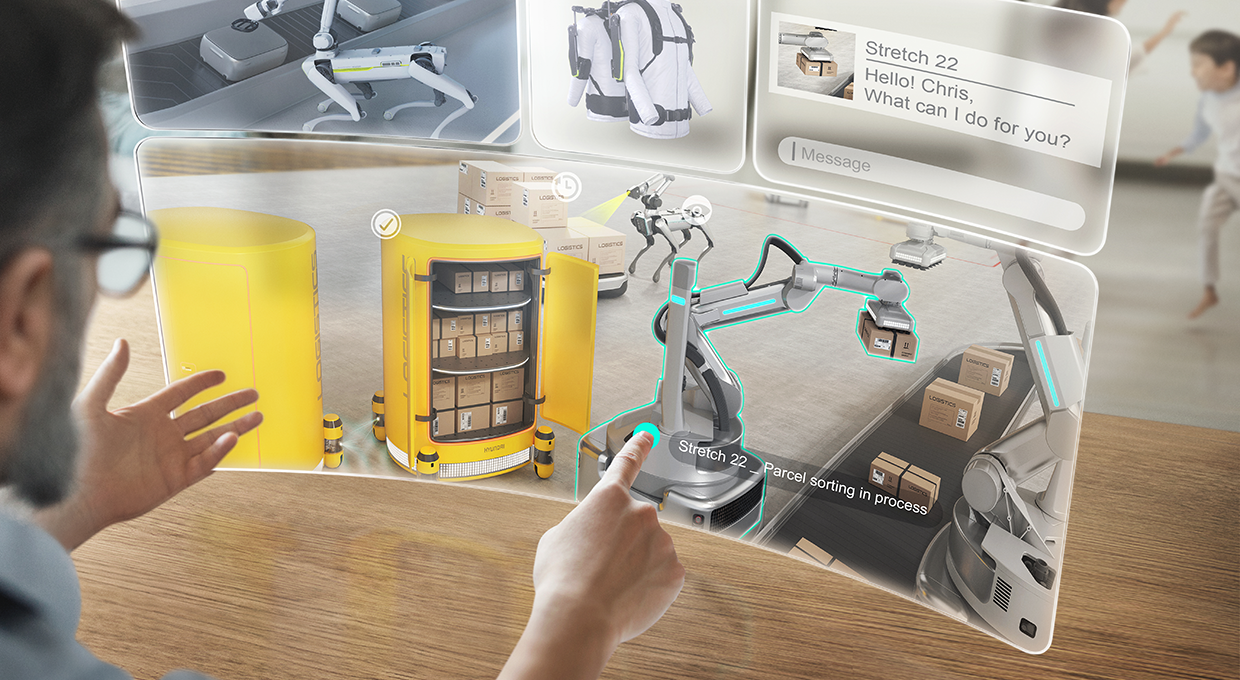 메타버스에서 공장을 운용하고 관리하는 모습