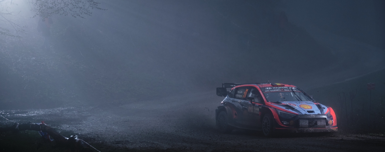 A course in Rally Croatia covered in thick fog