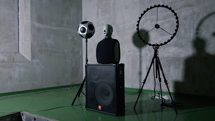 현대건설이 층간소음 저감을 위해 개발 중인 기술 장비의 모습