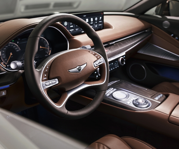 제네시스 G80의 실내 전경