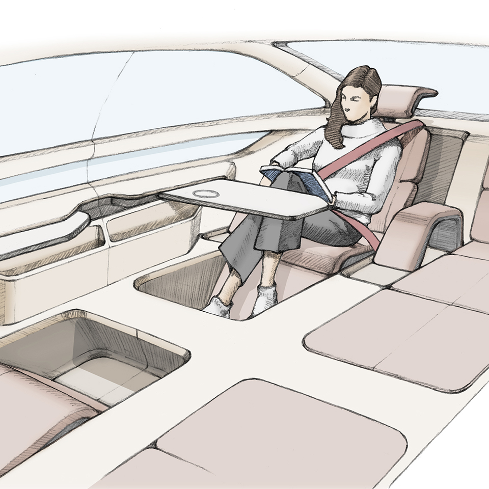 Interior view of the Mobility Ondol Concept