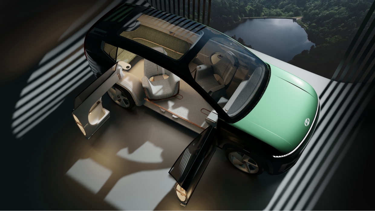 Hyundai's Seven Concept is opening the passenger side door