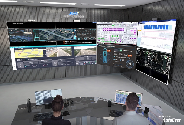 새만금 상용차 자율주행 테스트 베드의 통합 관제 평가 시설 조감도