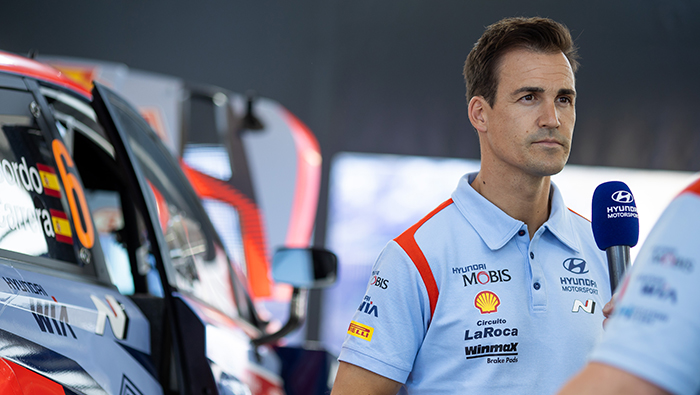 Dani Sordo is interviewing