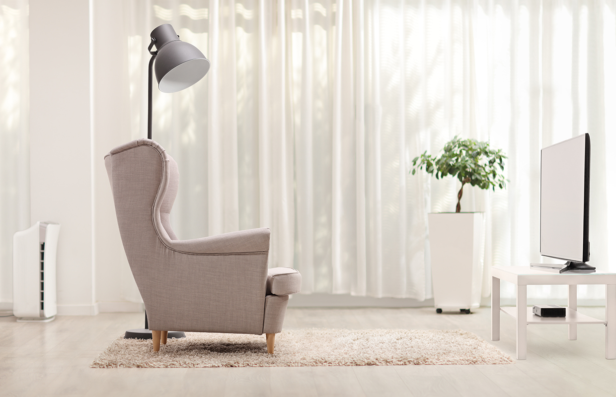 화이트, 베이지톤의 인테리어 집 실내