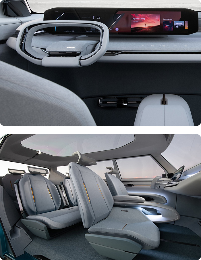 기아 EV9의 실내 모습