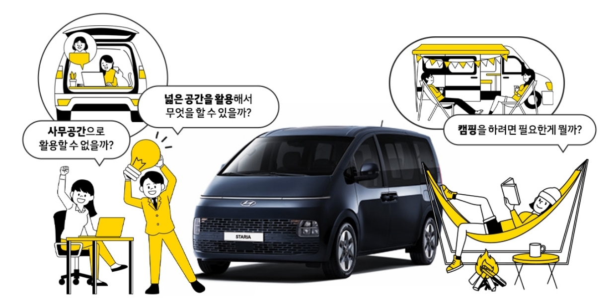Hear's event graphic to recruit various ideas for Hyundai Starria