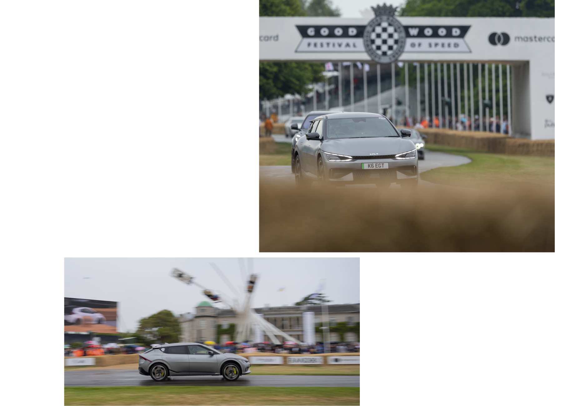 힐클라임 코스를 주행하는 EV6 GT의 모습