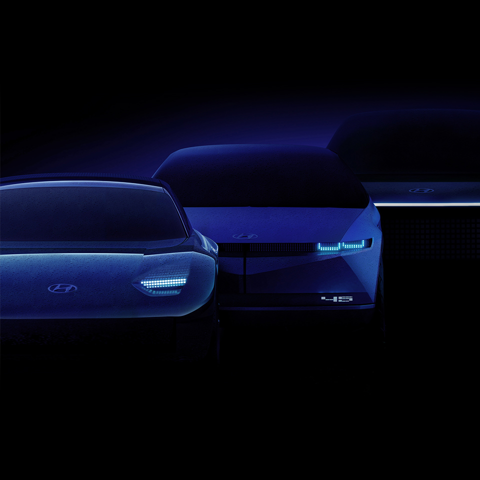 Front view of IONIQ brand concepts