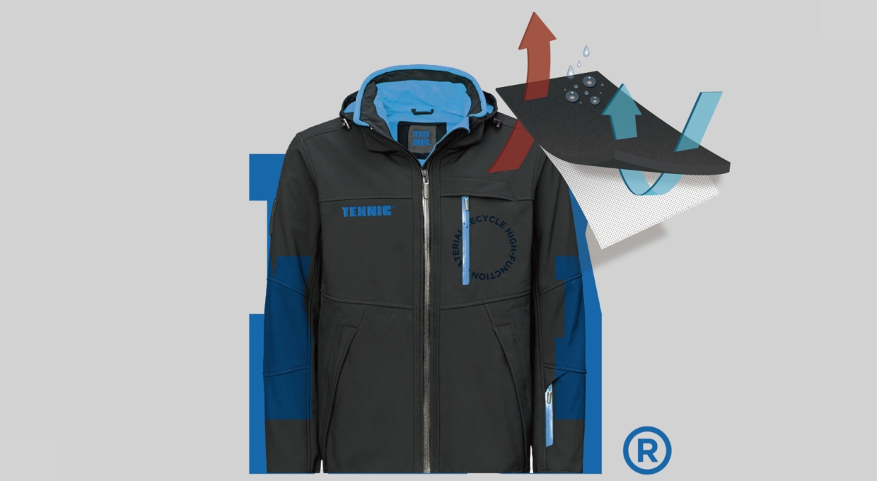 폐플라스틱으로 만든 바람막이 외투