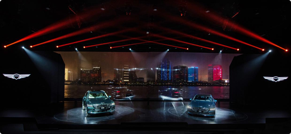 중국에서 공식 런칭 중인 제네시스 브랜드의 모습