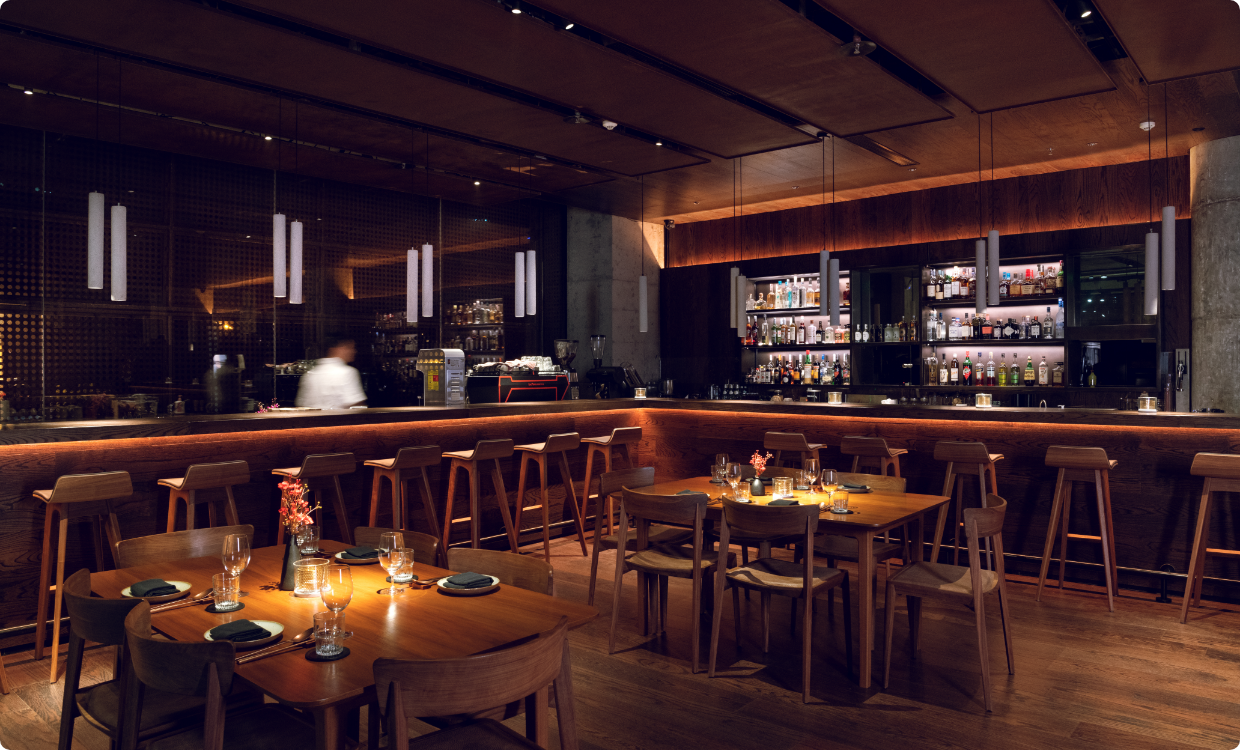 제네시스 스튜디오 상하이의 제네시스 레스토랑 모습