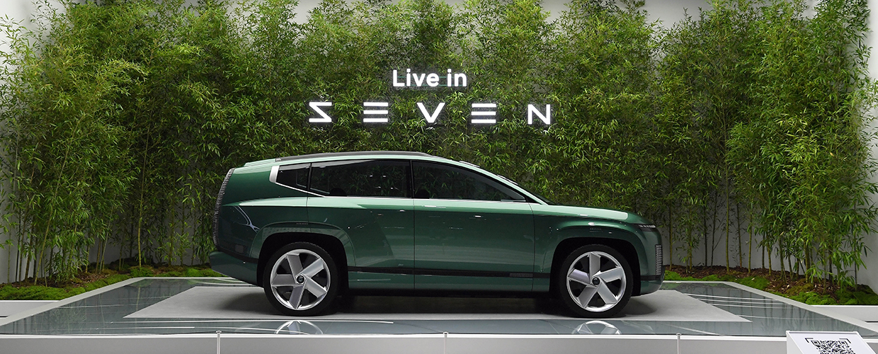 현대자동차 전기 SUV 콘셉트카 세븐의 모습