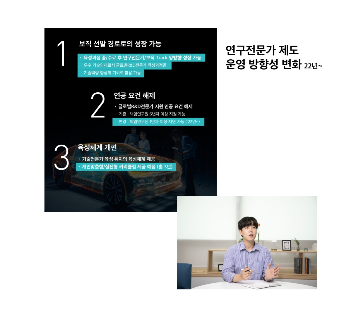 연구전문가 제도의 운영 방향성 변화를 정리한 인포그래픽