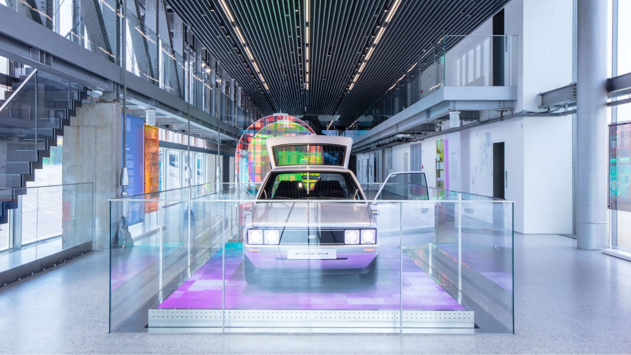 Exhibition inside Hyundai Motorstudio Busan