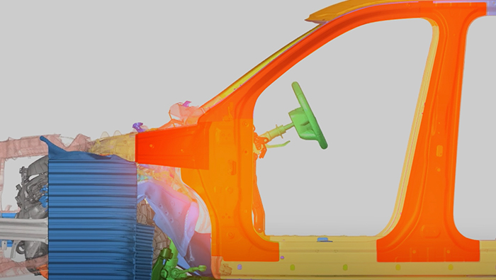 충돌시험 시뮬레이션 장면