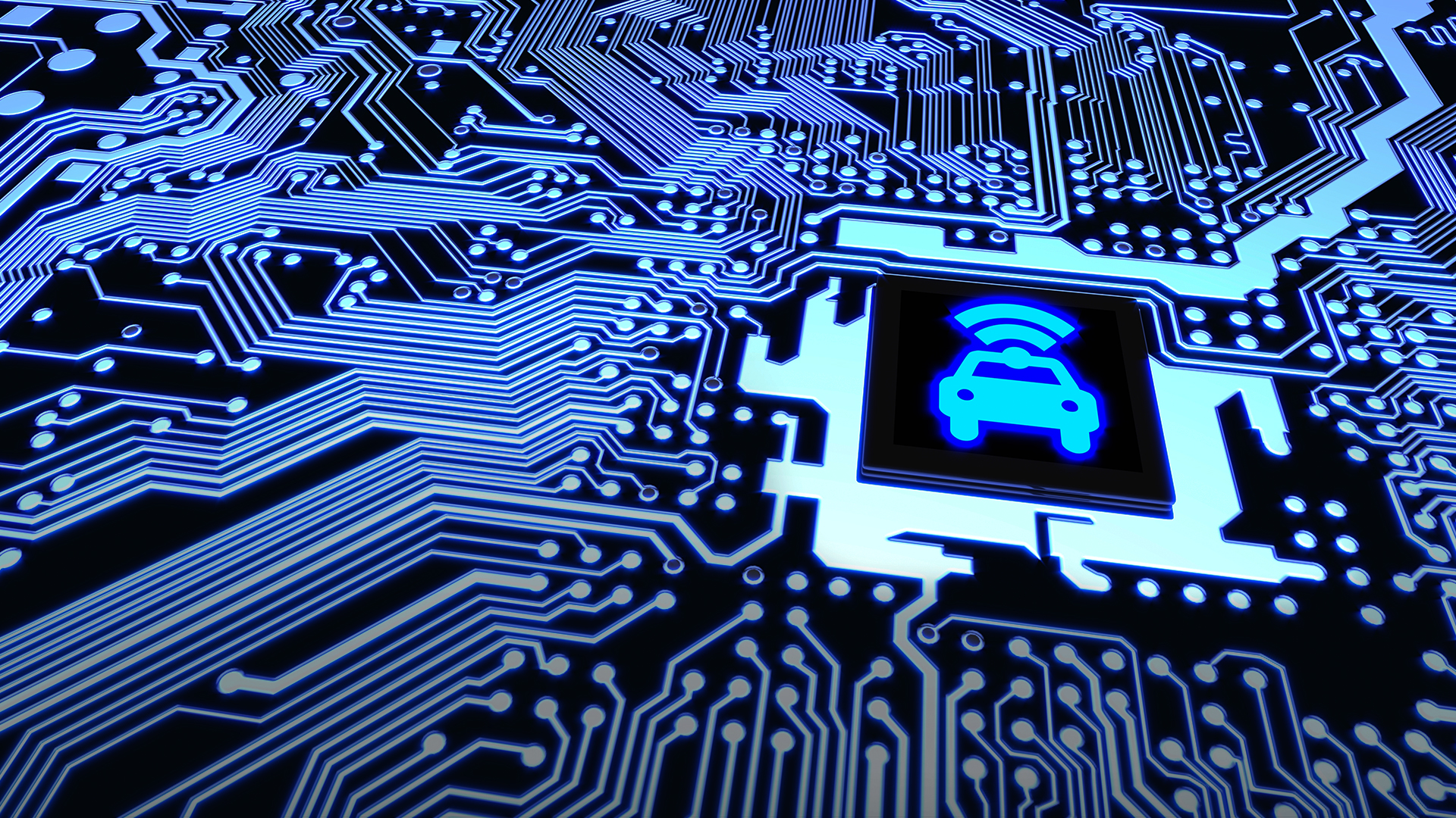 PCB 속 통신 관련 칩을 강조한 사진