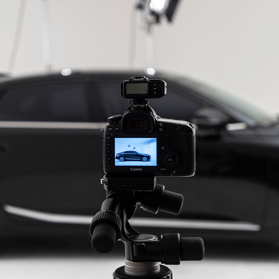Photographing a car with a camera