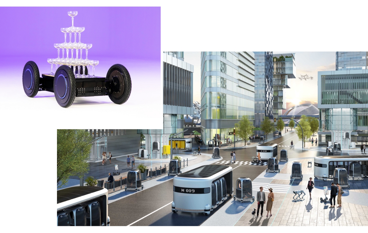 The ultra-compact mobility platform Mobed produced by the Hyundai Motor Group, and the image of the future mobility by the Hyundai Motor Group