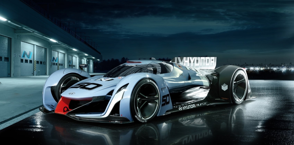 N 2025 Vision Grand Turismo Stopped on Circuit