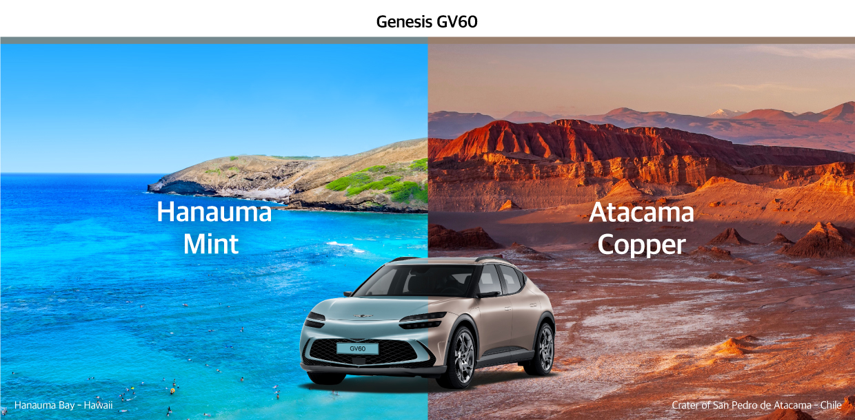 Hanauma Mint and Atacama Copper of Genesis GV60
