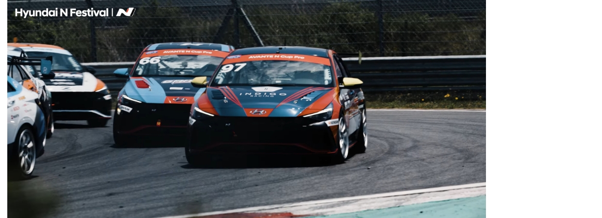 아반떼 N 컵의 경기 장면