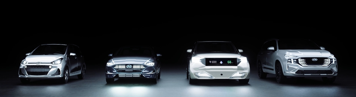 현대모비스의 미래 자동차 외장 콘셉트 모습