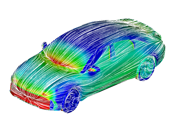 현대자동차 아이오닉 6가 주행 중 공기 압력을 받는 모습