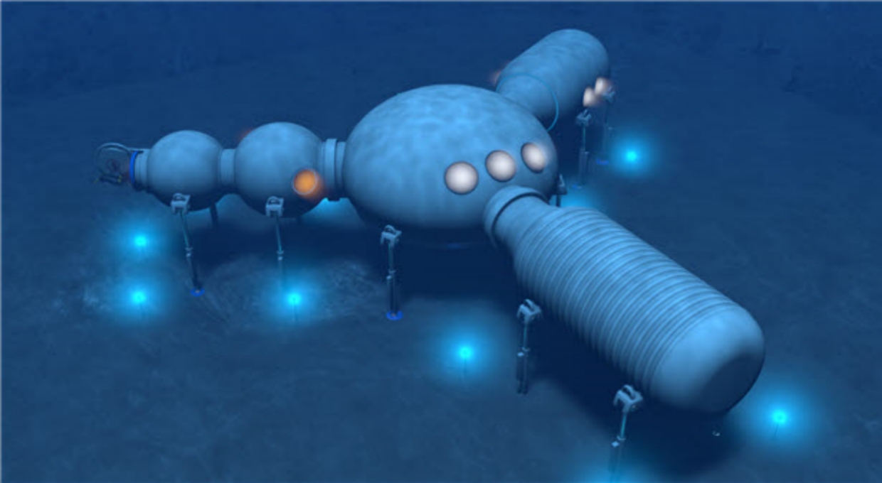 울산 바다에 설치될 모듈형 해저 공간 플랫폼 조감도