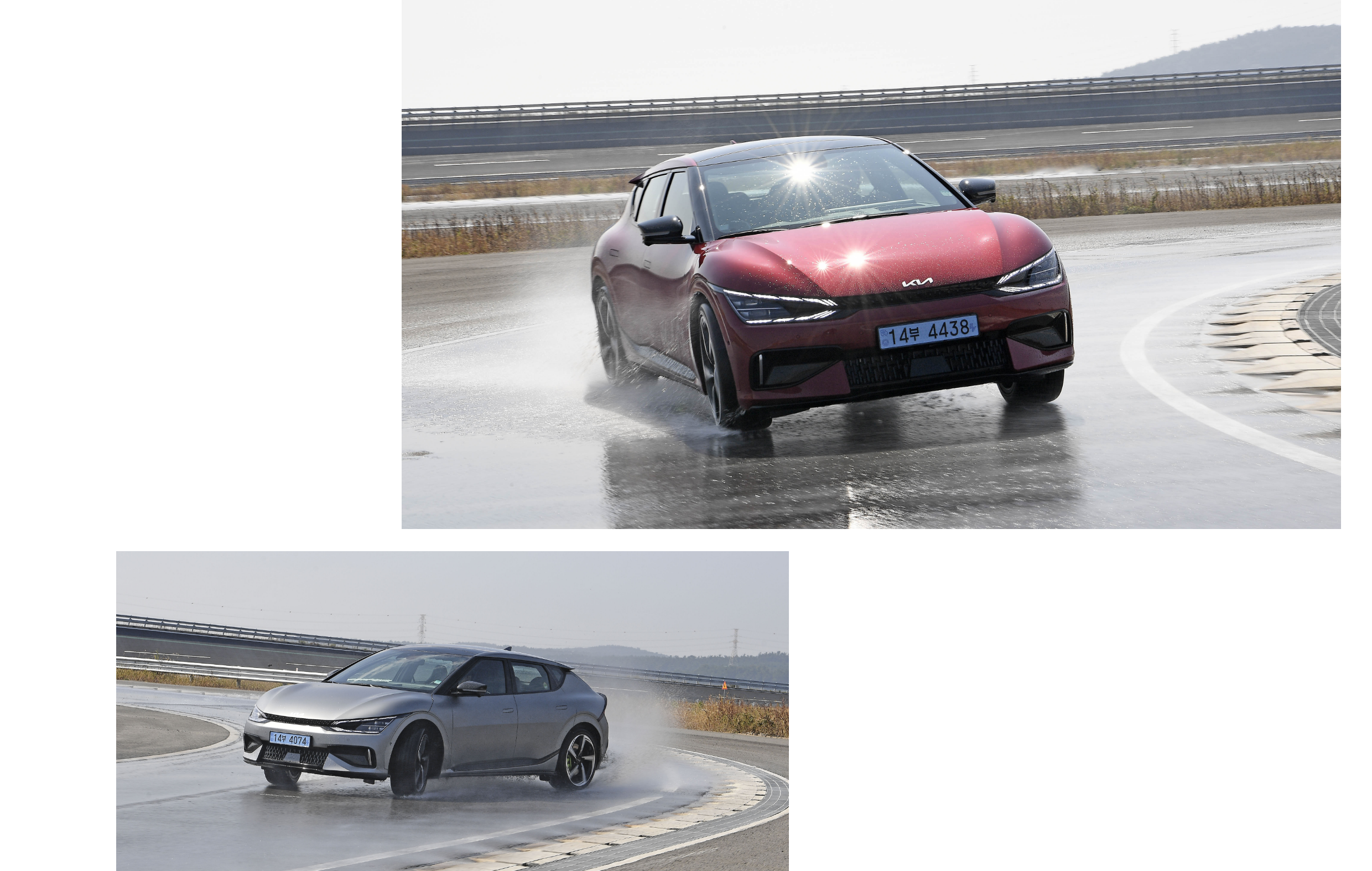 기아 EV6 GT의 드리프트 주행 모습