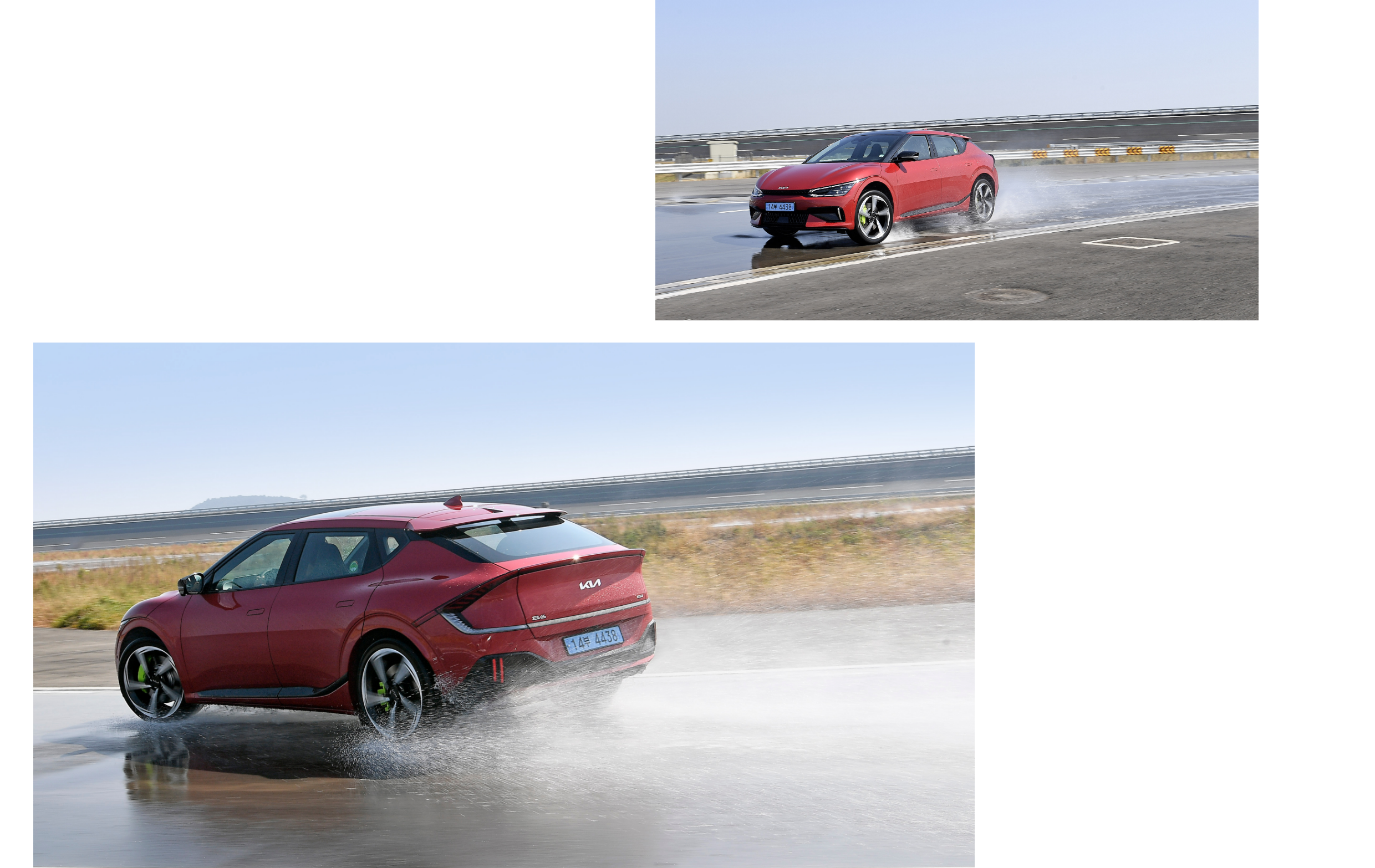 기아 EV6 GT의 드리프트 주행 모습