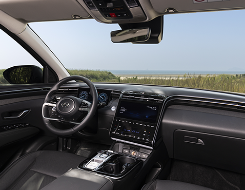 투싼 어드벤처 패키지의 실내 전경 모습