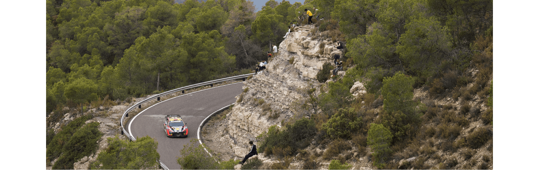 yundai i20 N Rally 1 in motion in Rally Spain