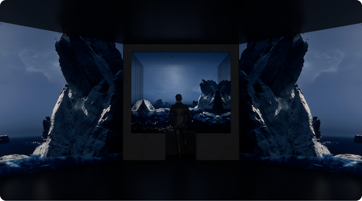 새로운 방향성을 제시한 오퍼짓 유나이티드 특별전을 바라보는 사람의 모습