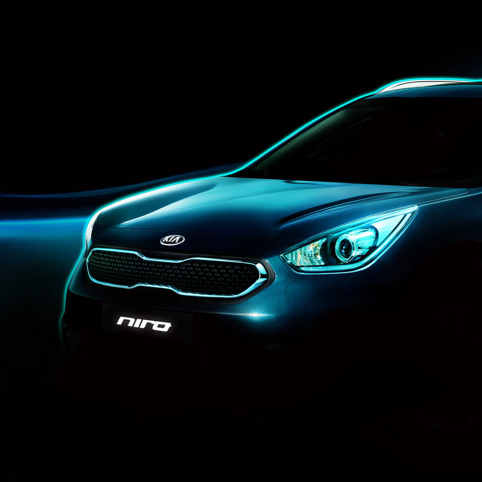 Kia Reveals First Images of All-New Niro Hybrid Utility Vehicle